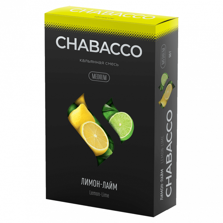 Смесь Chabacco MEDIUM - Lemon-Lime (Лимон - Лайм, 50 грамм) купить в Воронеже