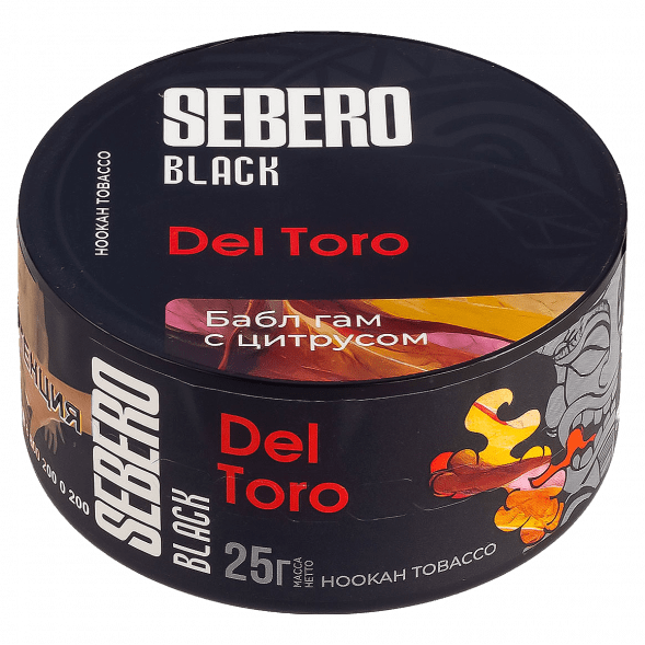Табак Sebero Black - Del Toro (Бабл гам с Цитрусом, 25 грамм) купить в Воронеже
