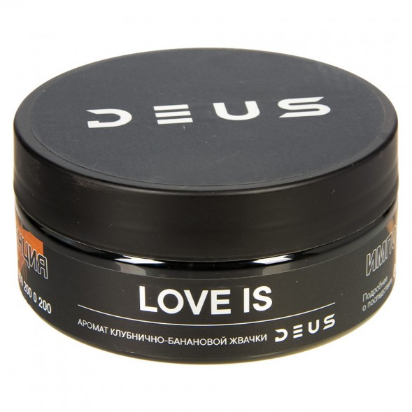 Табак Deus - Love Is (Клубнично-Банановая Жвачка, 100 грамм) купить в Воронеже