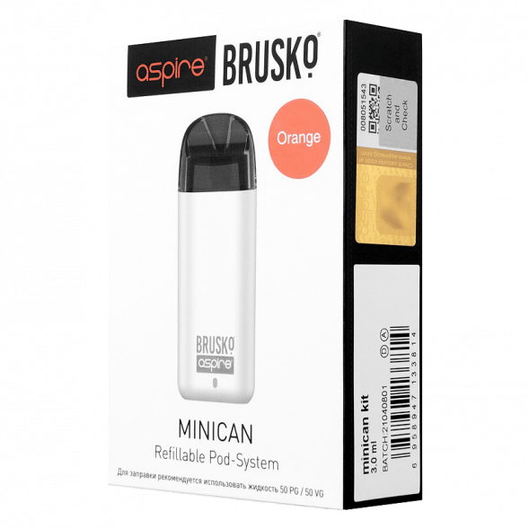 Электронная сигарета Brusko - Minican (350 mAh, Оранжевый) купить в Воронеже