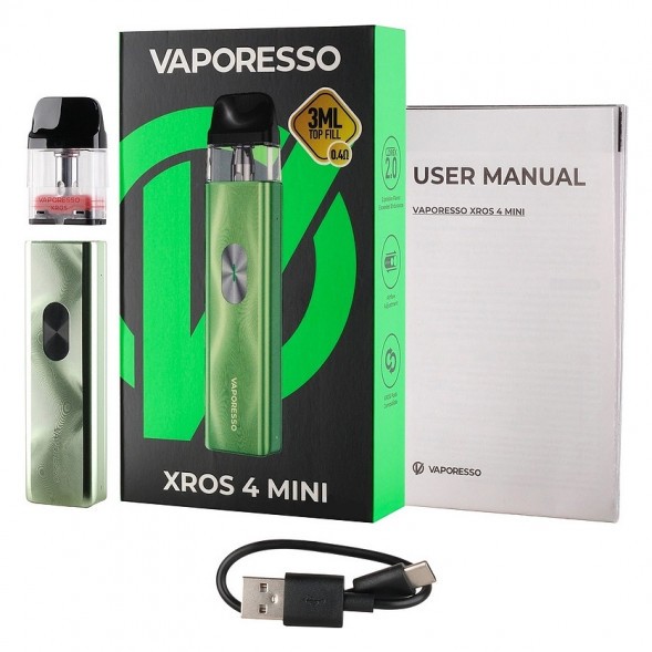 Электронная сигарета Vaporesso XROS 4 Mini - Ice Green (Зелёный Лёд) купить в Воронеже