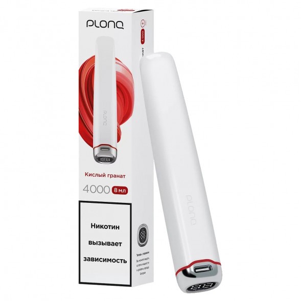 PLONQ PLUS PRO - Кислый Гранат (Sour Pomegranate, 4000 затяжек) купить в Воронеже