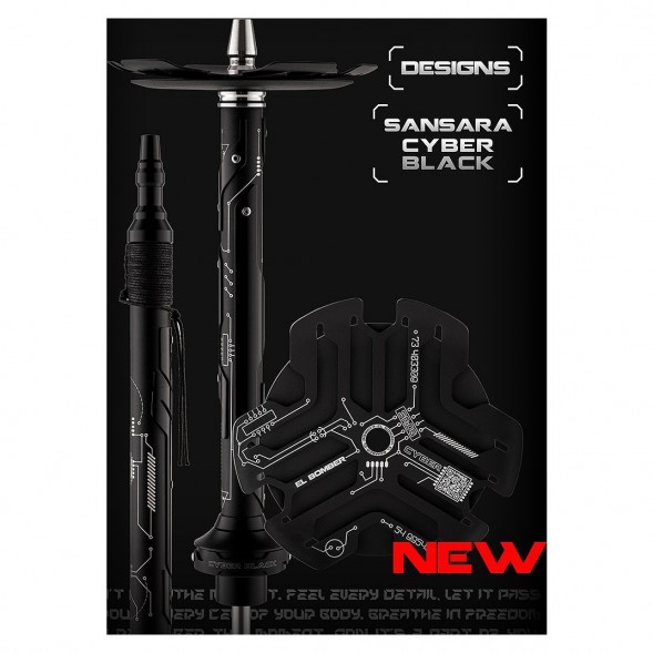 Кальян El Bomber - Sansara Cyber Black (Линейка &quot;Designs&quot;, Без Колбы) купить в Воронеже