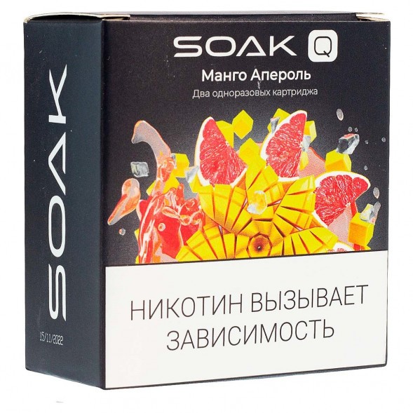 Картридж SOAK Q - Манго Апероль (1500 затяжек х 2 шт.) купить в Воронеже