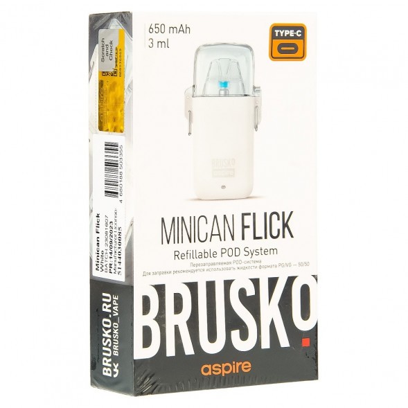 Электронная сигарета Brusko - Minican Flick (Белый) купить в Воронеже