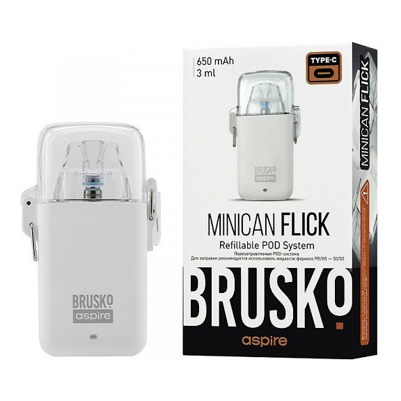 Электронная сигарета Brusko - Minican Flick (Белый) купить в Воронеже