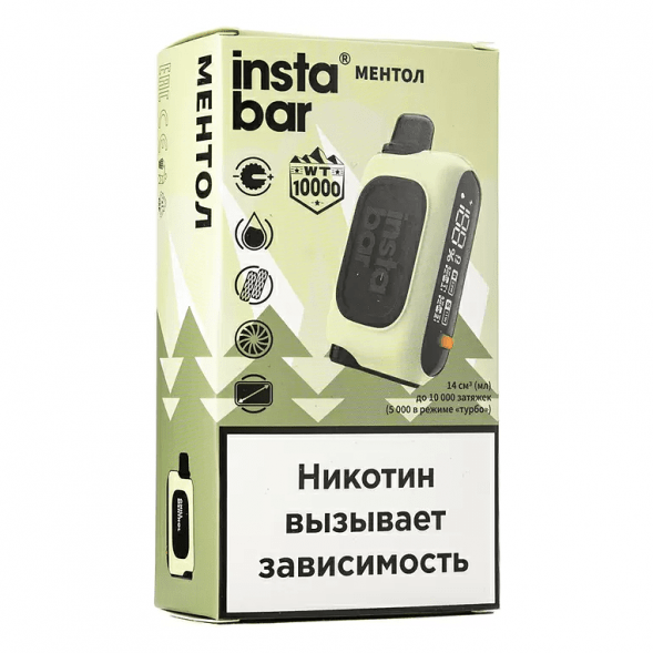 PLONQ INSTABAR WT - Ментол (Chill Menthol, 10000 затяжек) купить в Воронеже