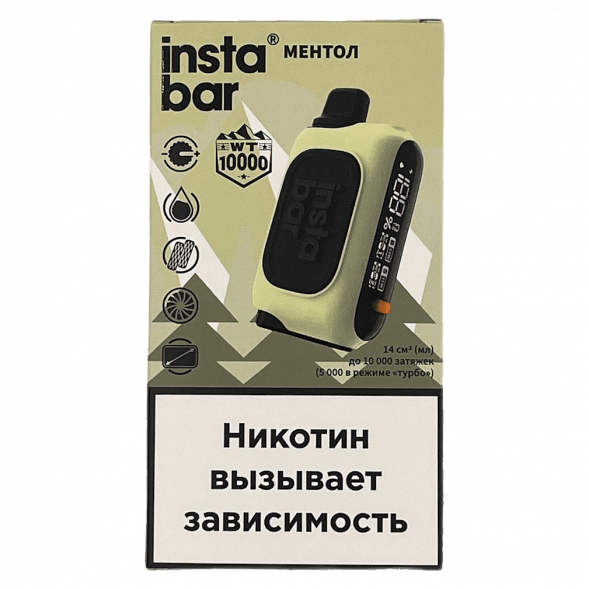 PLONQ INSTABAR WT - Ментол (Chill Menthol, 10000 затяжек) купить в Воронеже