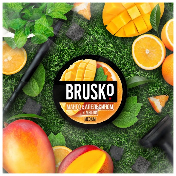Смесь Brusko Medium - Манго с Апельсином и Мятой (50 грамм) купить в Воронеже