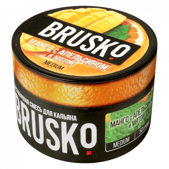 Смесь Brusko Medium - Манго с Апельсином и Мятой (50 грамм) купить в Воронеже