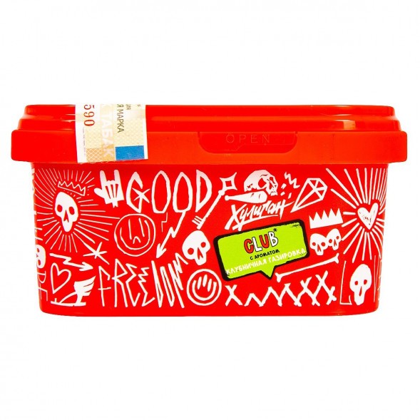 Табак Хулиган - CLUB (Клубничная Газировка, 200 грамм) купить в Воронеже