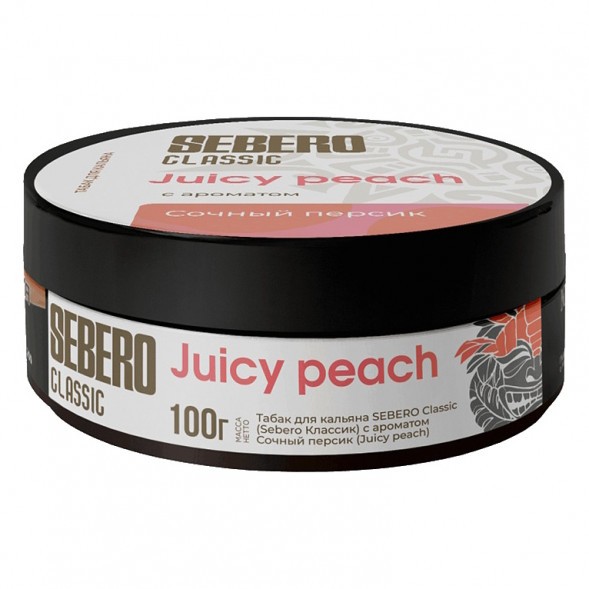 Табак Sebero - Juicy Peach (Сочный Персик, 100 грамм) купить в Воронеже