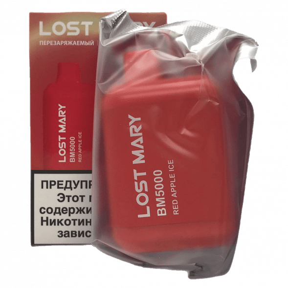 LOST MARY BM - Красный Яблочный Лёд (Red Apple Ice, 5000 затяжек) купить в Воронеже
